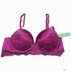 Honeydew Intimates Pink Push-up Lace Bra.